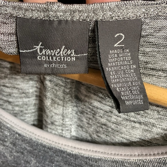Travelers Collection by Chico’s Silver Top - Picture 4 of 5